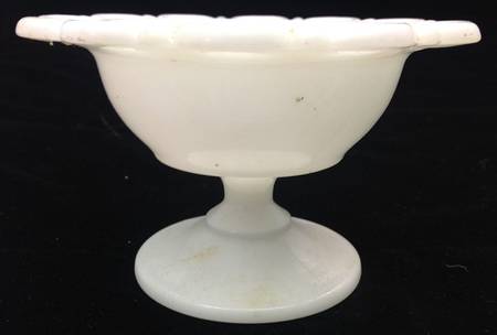 Lace Edge Milk Glass Compote No Lid