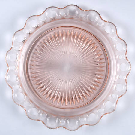 Lace Edge Pink Dinner Plate