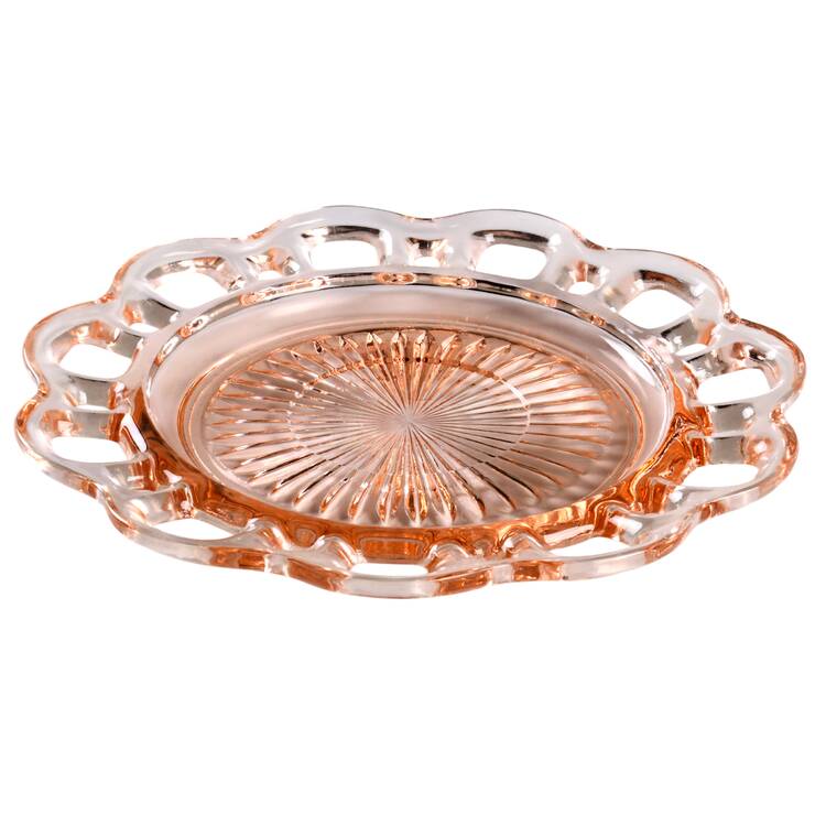 Lace Edge Pink Saucer Only