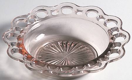 Lace Edge Pink Cereal Bowl
