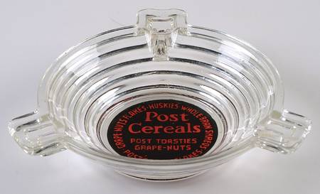 Manhattan Clear 4" Round Decaled Ashtray