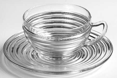 Manhattan Clear Cup and Saucer, No Ring Bread & Butter Plate