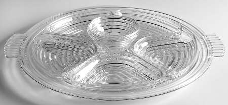 Manhattan Clear 7 Piece Relish Service, Clear Inserts