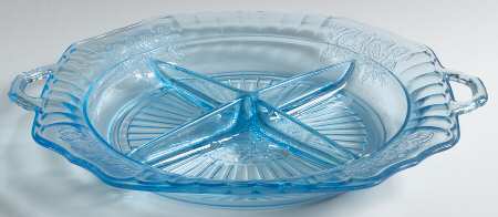Mayfair Blue 10" Square 4 Part Relish