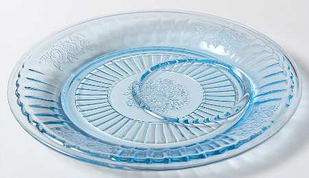Mayfair Blue Round Snack Plate