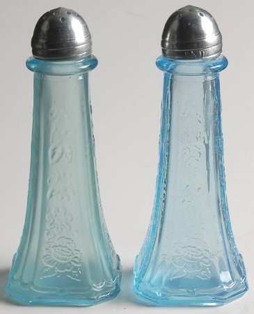 Mayfair Blue Shaker Set w/Metal Lids