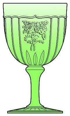 Mayfair Green Water Goblet