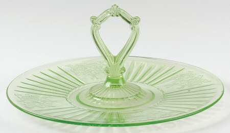 Mayfair Green Center Handle Tray