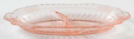 Mayfair Pink 11" Oval Divided Celery