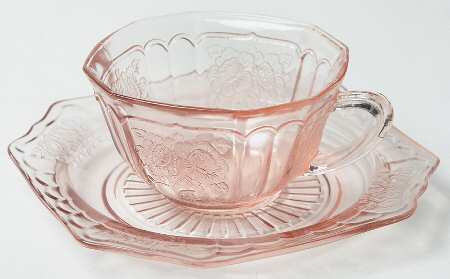 Mayfair Pink Cup and Bread and Butter/Saucer Square
