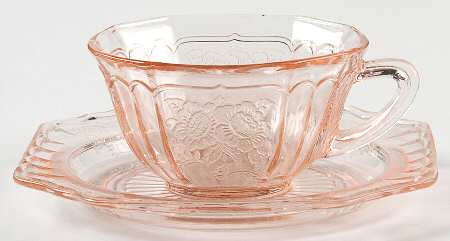 Mayfair Pink Square Cup and Saucer