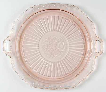 Mayfair Pink Handled Cake Plate