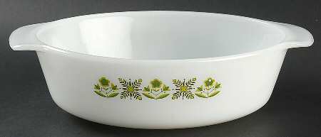 Meadow Green 1.5 Quart Oval, Covered Casserole, No Lid