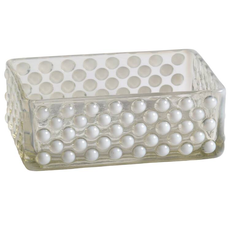 Moonstone Clear Opalescent Cigarette Box No Lid