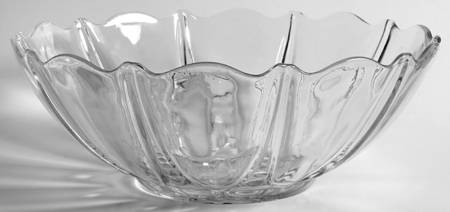 Oyster and Pearl Clear 10" Ruffled Bowl