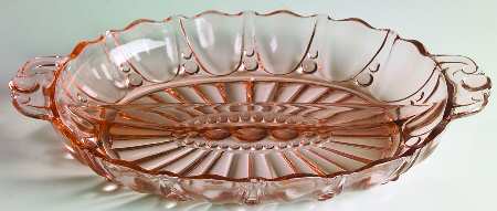 Oyster and Pearl Pink 12" Oval 2 Part Relish