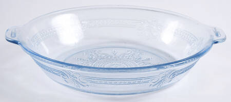 Philbe Sapphire Blue Ovenware Round Handled Pie Plate/Casserole Lid