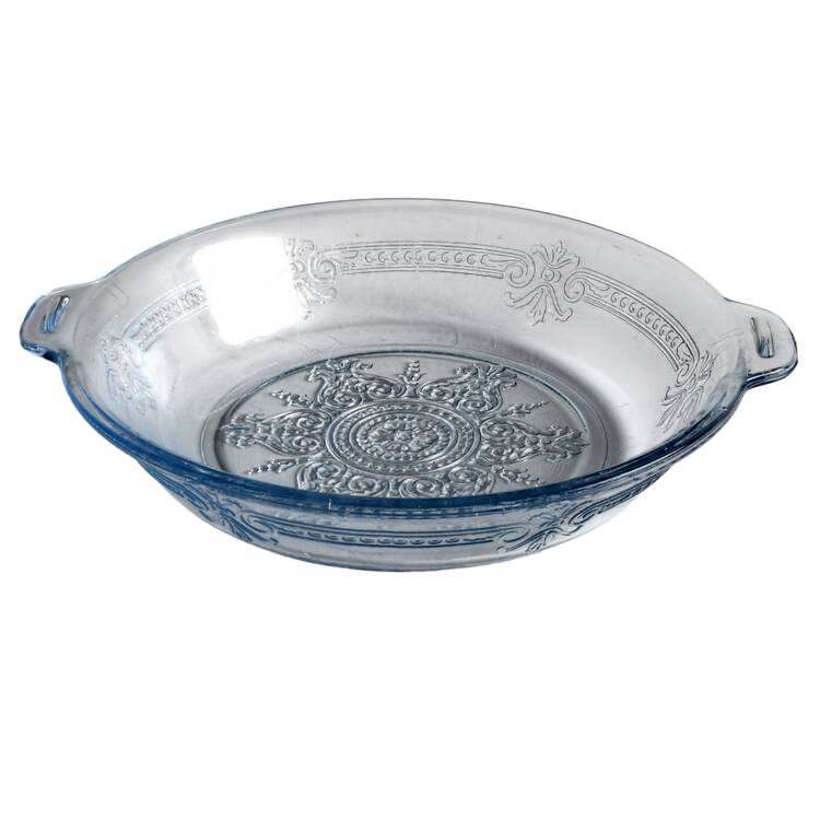 Philbe Sapphire Blue Ovenware 1 Quart Round Casserole with Pie Plate Lid by Anchor Hocking