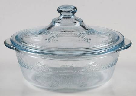 Philbe Sapphire Blue Ovenware 1 Pint Round Covered Casserole by Anchor Hocking