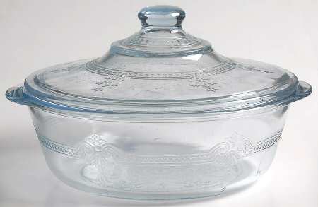 Philbe Sapphire Blue Ovenware 1 Quart Round Covered Casserole