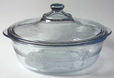 Philbe Sapphire Blue Ovenware 2 Quart Round Covered Casserole