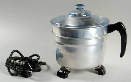 Philbe Sapphire Blue Ovenware Popcorn Popper Insert with Lid