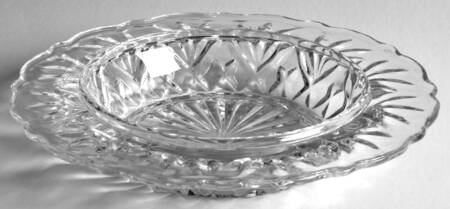 Prescut Clear Round Butter Dish No Lid by Anchor Hocking