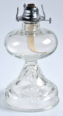 Prescut Clear Hurricane Lamp No Globe