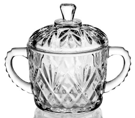 Prescut Clear Sugar Bowl & Lid by Anchor Hocking