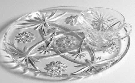 Prescut Clear Snack Set-Plate and Regular Punch Cup