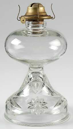 Prescut Clear Hurricane Lamp, No Globe