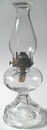 Prescut Clear Hurricane Lamp & Globe by Anchor Hocking