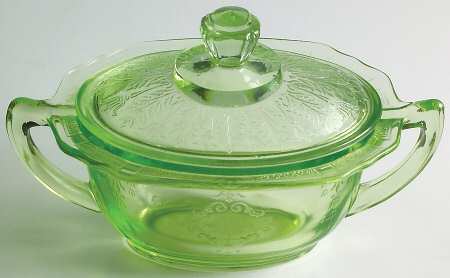 Princess Green Sugar Bowl & Lid