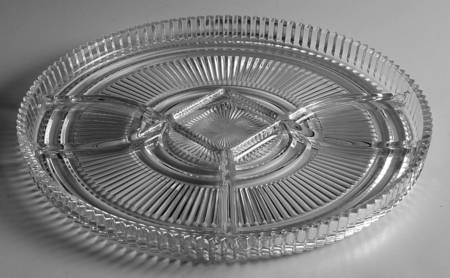 Queen Mary Clear 2" Round 6 Part Relish by Anchor Hocking