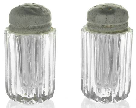 Queen Mary Clear Shaker Set w/Metal Lids by Anchor Hocking