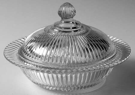 Queen Mary Clear Round Covered Butter