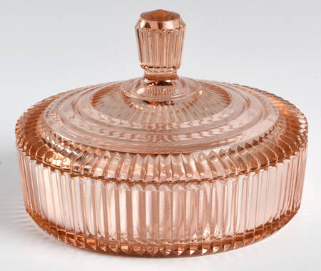 Queen Mary Pink Candy Jar & Lid
