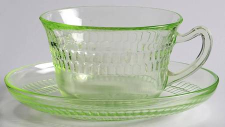 Roulette Green Cup & Saucer Set