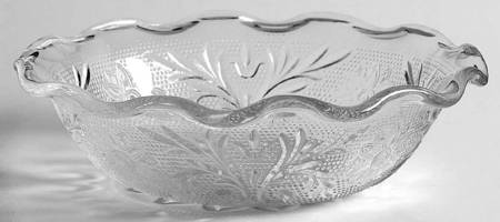 Sandwich Clear Small Crimped Bowl