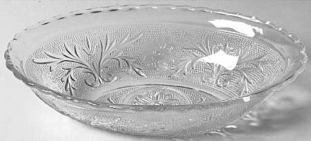 Sandwich Clear Oval Bowl