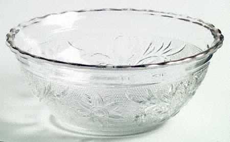 Sandwich Clear (Gold Trim) 6" Scalloped Bowl