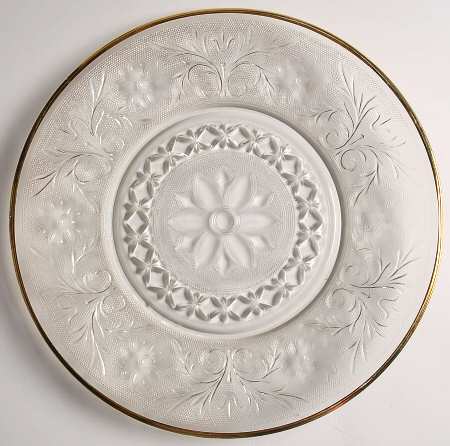 Sandwich Clear (Gold Trim) Sandwich Plate