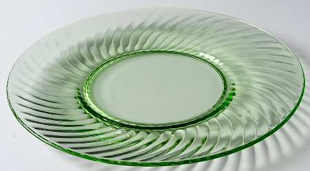 Spiral Green Luncheon Plate