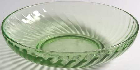 Spiral Green 8" Large Fruit Bowl