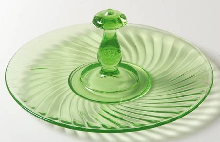 Spiral Green Center Handle Tray by Anchor Hocking