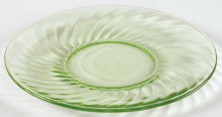 Spiral Green Bread & Butter Plate by Anchor Hocking