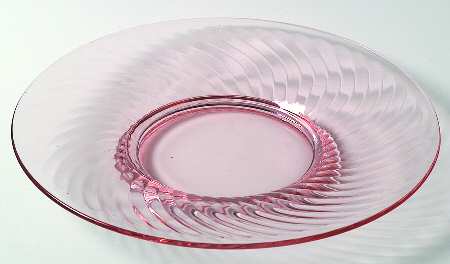 Spiral Pink Luncheon Plate
