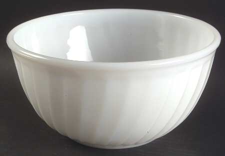 Swirl Anchor White (Smooth Edge) 9" Mixing Bowl