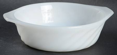 Swirl Anchor White (Smooth Edge) Individual Open Casserole