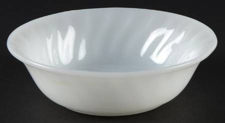 Swirl Anchor White (Smooth Edge) Small Fruit Dessert Bowl
